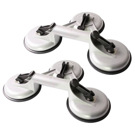 Vacuümheffers met 3 zuignappen 2 st aluminium