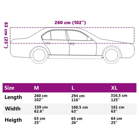 Autohoes half met haken M zilverkleurig