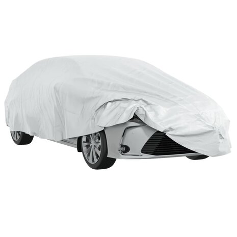 Autohoes voor sedan met gespriemen L volledig zilverkleurig
