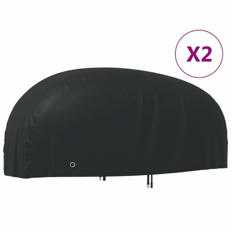 Motorhoezen 2 st 265x105x125 cm 210D oxford stof