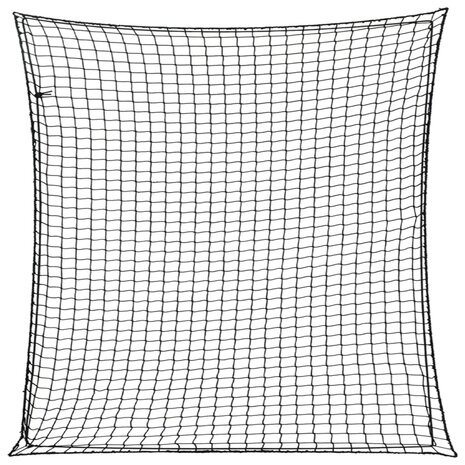 Aanhangwagennet elastisch touw 3x3 m polypropeen zwart