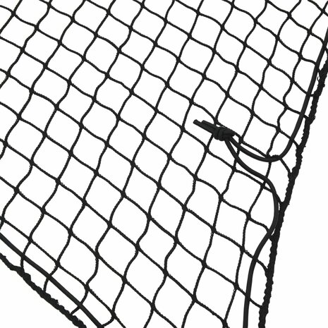 Aanhangwagennet elastisch touw 3x3 m polypropeen zwart