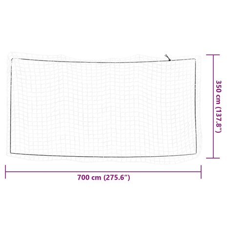 Aanhangwagennet elastisch touw 7x3,5 m polypropeen wit