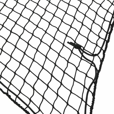 Aanhangwagennet elastisch touw 4x4 m polypropeen zwart