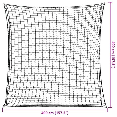 Aanhangwagennet elastisch touw 4x4 m polypropeen zwart