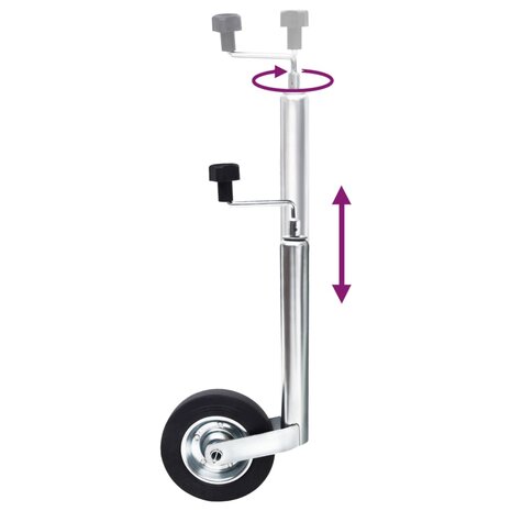 Neuswiel voor aanhanger 48 mm gegalvaniseerd staal