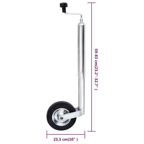 Neuswiel voor aanhanger 48 mm gegalvaniseerd staal
