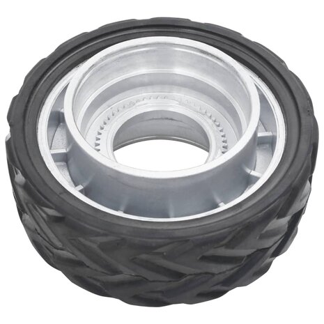 Wiel voor neuswiel Ø19,5x10 cm massief aluminium en rubber