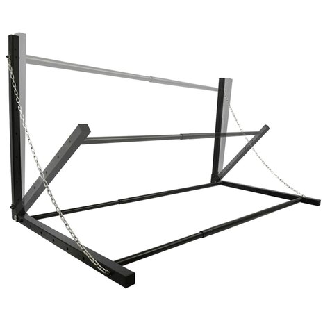Bandenrek wandmontage staal zwart