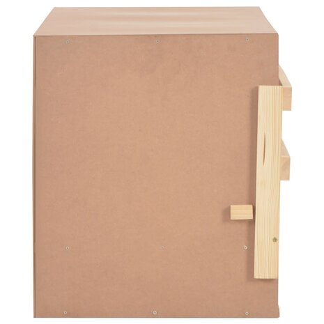 Kippenlegkast 3 compartimenten 96x40x45 cm massief grenenhout