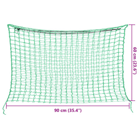 Hooinetten 2 st 90x60 cm rechthoekig polypropeen groen
