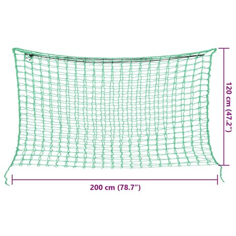 Hooinetten 2 st 200x120 cm rechthoekig polypropeen groen