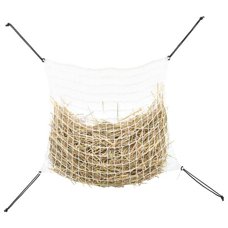 Hooinetten 2 st 100x90 cm rechthoekig polypropeen wit