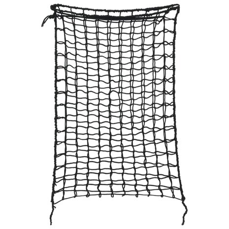 Hooinetten 2 st 75x50 cm rechthoekig polypropeen zwart