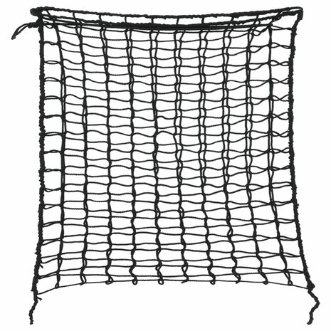 Hooinetten 2 st 75x75 cm vierkant polypropeen zwart
