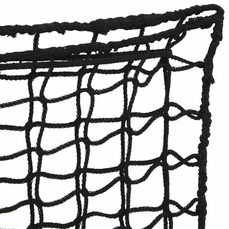 Hooinetten 2 st 75x75 cm vierkant polypropeen zwart