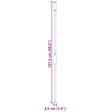 Hooivorksteel Ø3,5x127,5 cm zwart staal