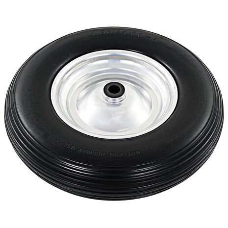 Kruiwagenwielen met assen 4,00-8 390 mm massief PU 2 st