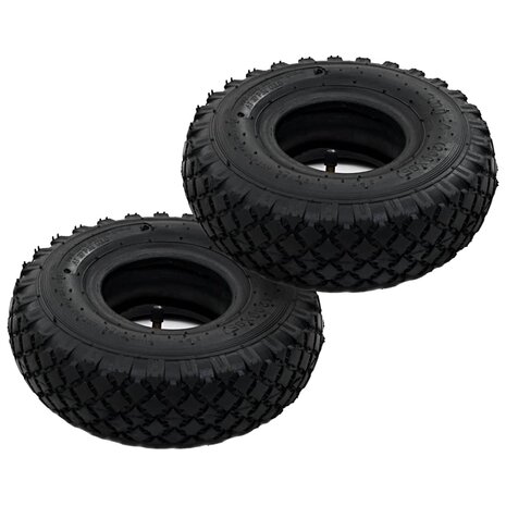 Banden/binnenbanden voor steekwagens 3,00-4 260x85 rubber 2 st
