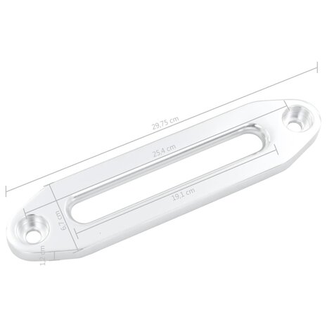 Rollenvenster voor lier 254 mm aluminium zilverkleurig