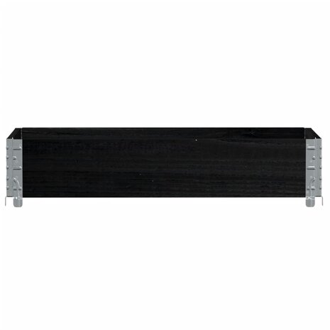 Palletopzetrand 100x50 cm massief grenenhout zwart