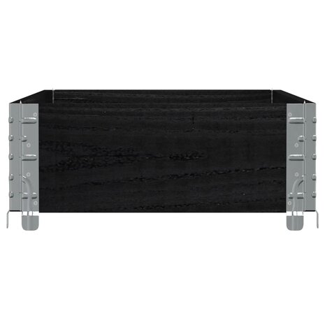 Palletopzetrand 100x50 cm massief grenenhout zwart