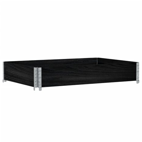 Palletopzetrand 120x80 cm massief grenenhout zwart