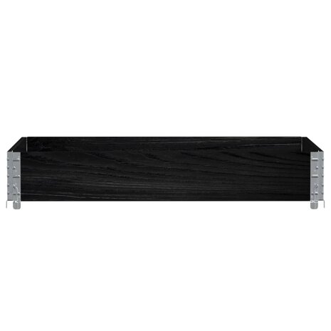 Palletopzetrand 120x80 cm massief grenenhout zwart