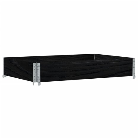 Palletopzetrand 120x80 cm massief grenenhout zwart