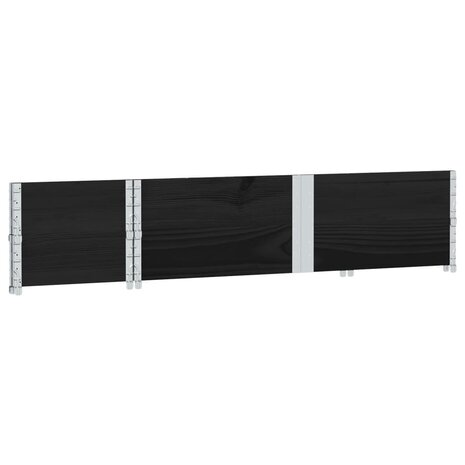 Palletopzetranden 2 st 150x50 cm massief grenenhout zwart