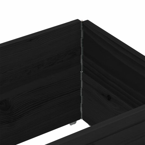 Palletopzetranden 2 st 150x50 cm massief grenenhout zwart