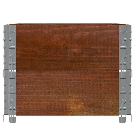 Palletopzetranden 2 st 100x50 cm massief grenenhout bruin
