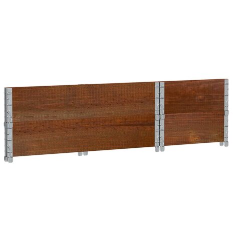 Palletopzetranden 2 st 100x50 cm massief grenenhout bruin