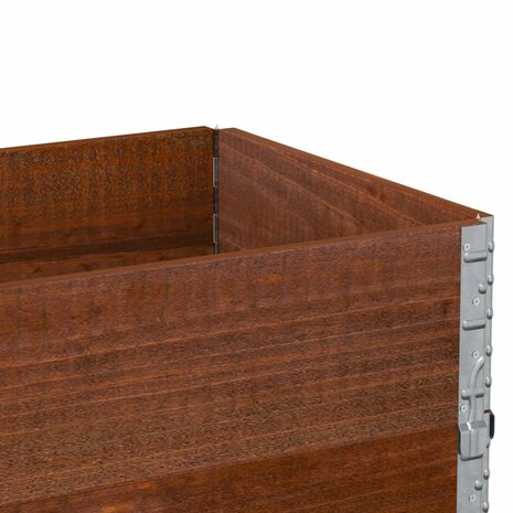 Palletopzetranden 2 st 100x50 cm massief grenenhout bruin