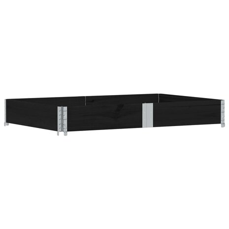 Palletopzetrand 150x100 cm massief grenenhout zwart