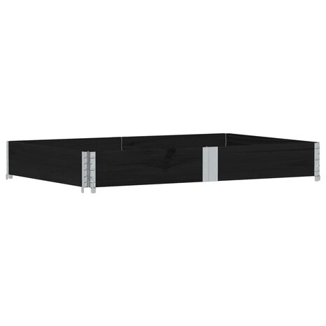 Palletopzetrand 150x100 cm massief grenenhout zwart
