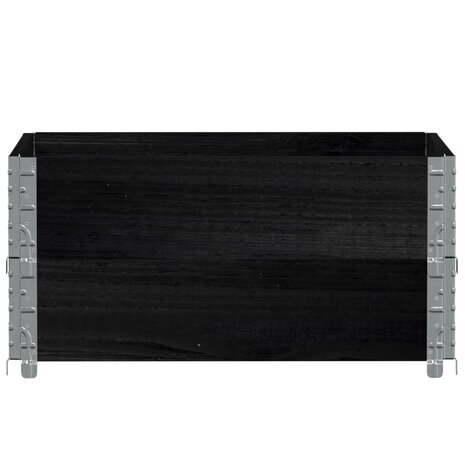 Palletopzetranden 2 st 80x60 cm massief grenenhout zwart