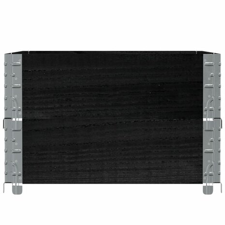 Palletopzetranden 2 st 80x60 cm massief grenenhout zwart