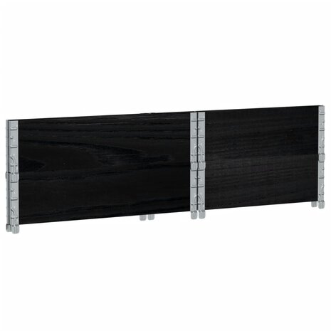 Palletopzetranden 2 st 80x60 cm massief grenenhout zwart