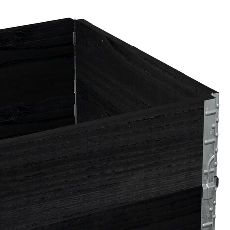 Palletopzetranden 2 st 80x60 cm massief grenenhout zwart