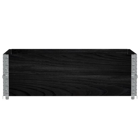 Palletopzetranden 2 st 120x80 cm massief grenenhout zwart