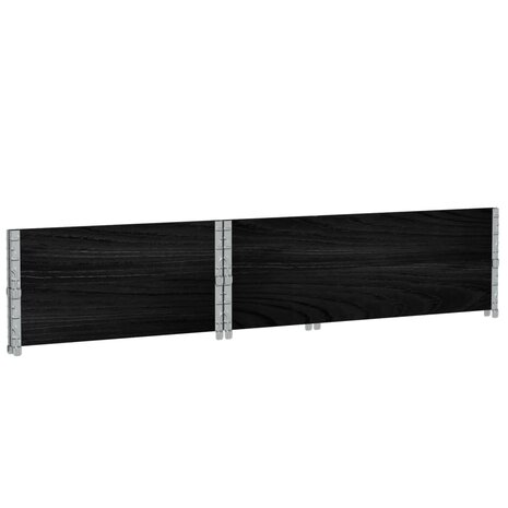 Palletopzetranden 2 st 120x80 cm massief grenenhout zwart