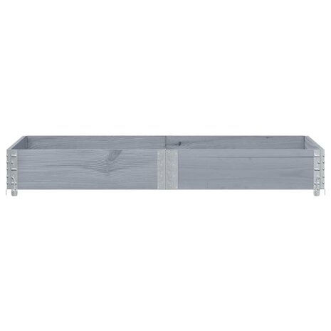 Palletopzetrand 150x50 cm massief grenenhout grijs