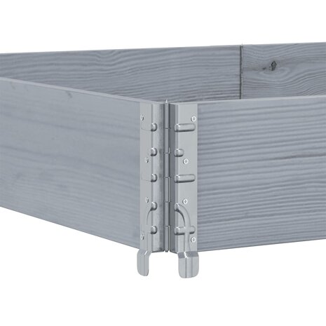 Palletopzetrand 150x50 cm massief grenenhout grijs