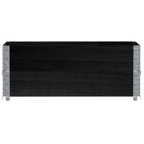 Palletopzetranden 2 st 100x50 cm massief grenenhout zwart