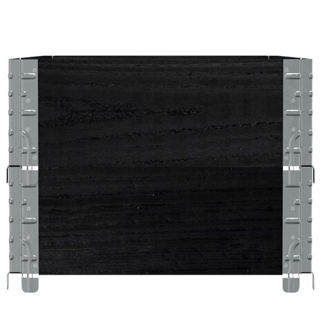Palletopzetranden 2 st 100x50 cm massief grenenhout zwart