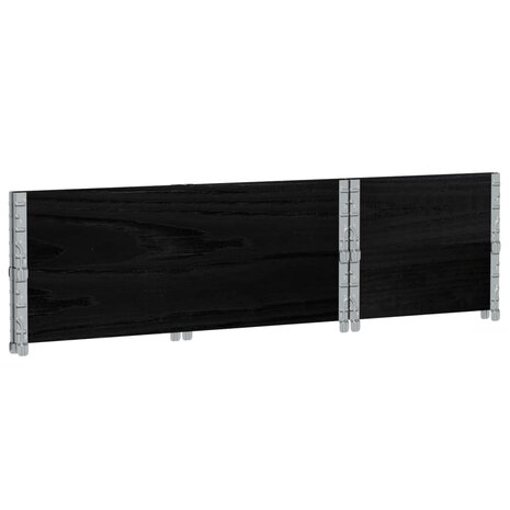 Palletopzetranden 2 st 100x50 cm massief grenenhout zwart