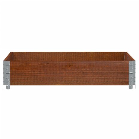 Palletopzetrand 100x100 cm massief grenenhout bruin