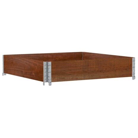 Palletopzetrand 100x100 cm massief grenenhout bruin