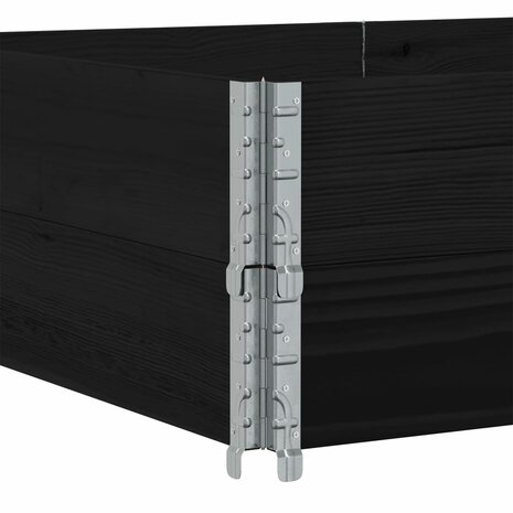 Palletopzetranden 2 st 150x100 cm massief grenenhout zwart